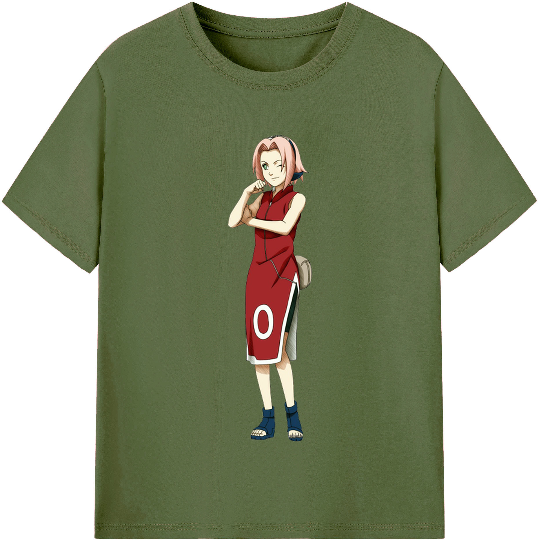 （画像用） NARUTO -ナルト- 春野サクラ Haruno Sakura 綿100％半袖Tシャツ（フロントプリント）
